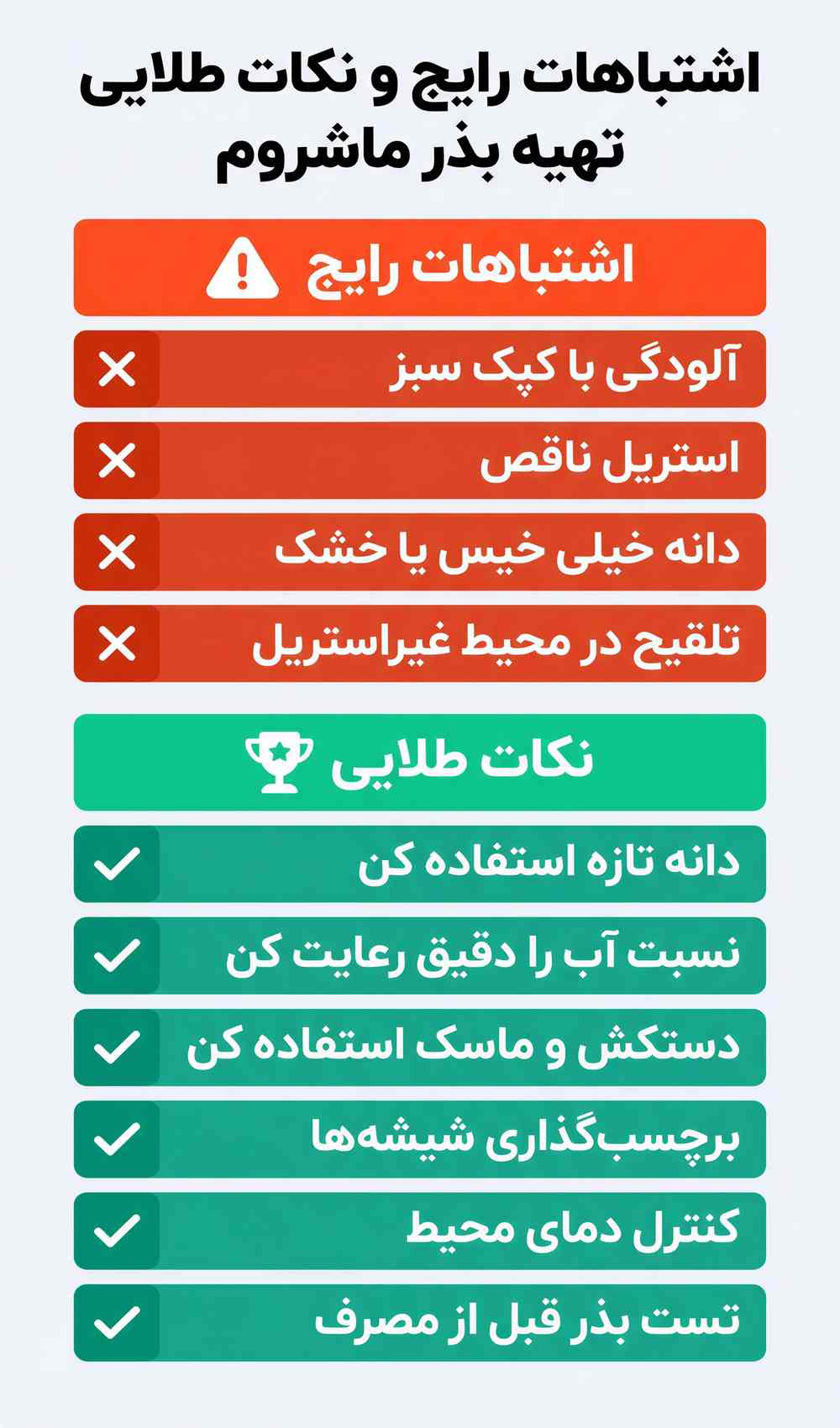 نکات طلایی تهیه بذر ماشروم