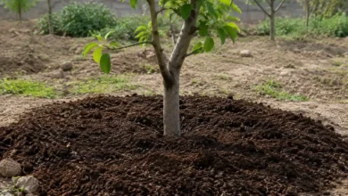 کمپوست قارچ برای درخت