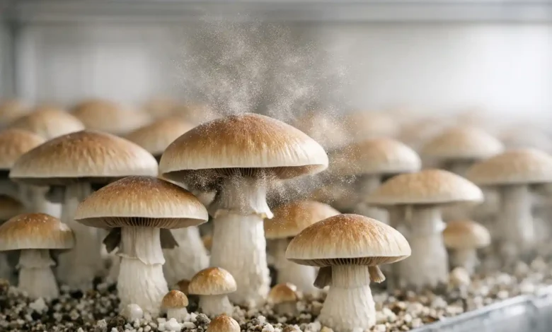 قارچ دکمه ای قهوه ای
