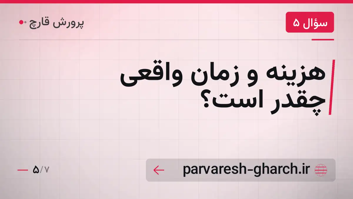 هزینه و زمان واقعی چقدر است؟