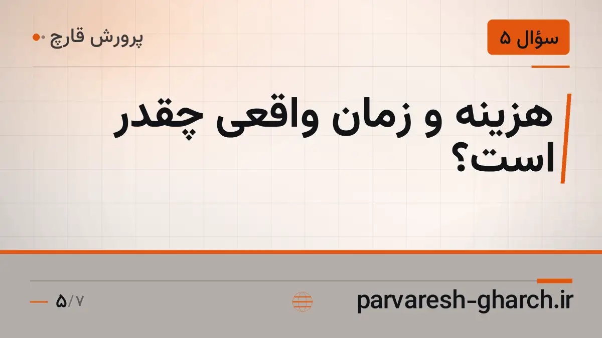 هزینه و زمان واقعی چقدر است؟