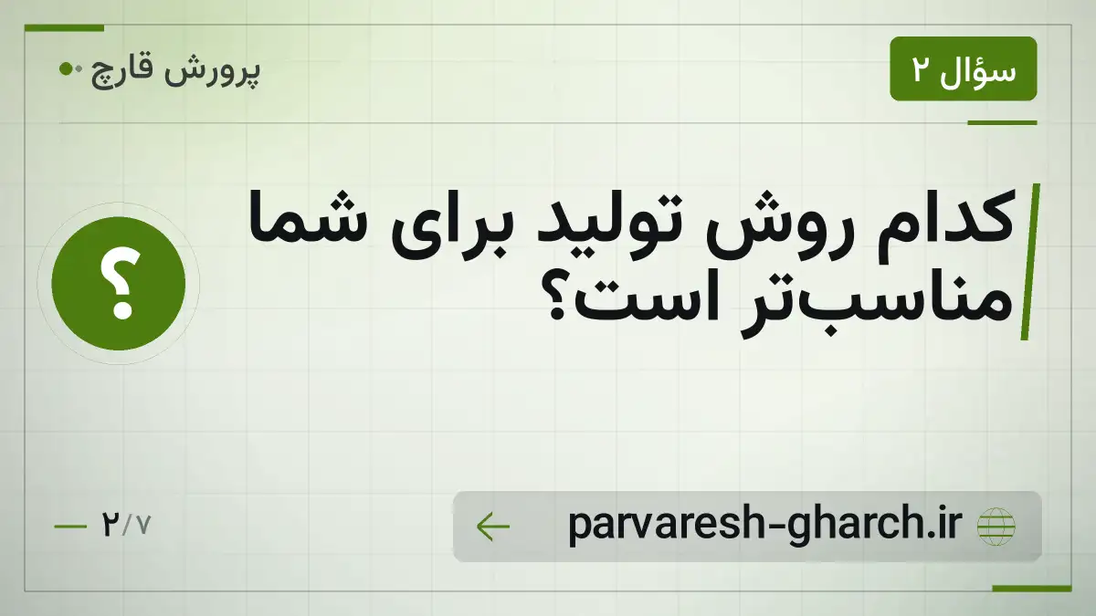 کدام روش تولید برای شما مناسبتر است؟