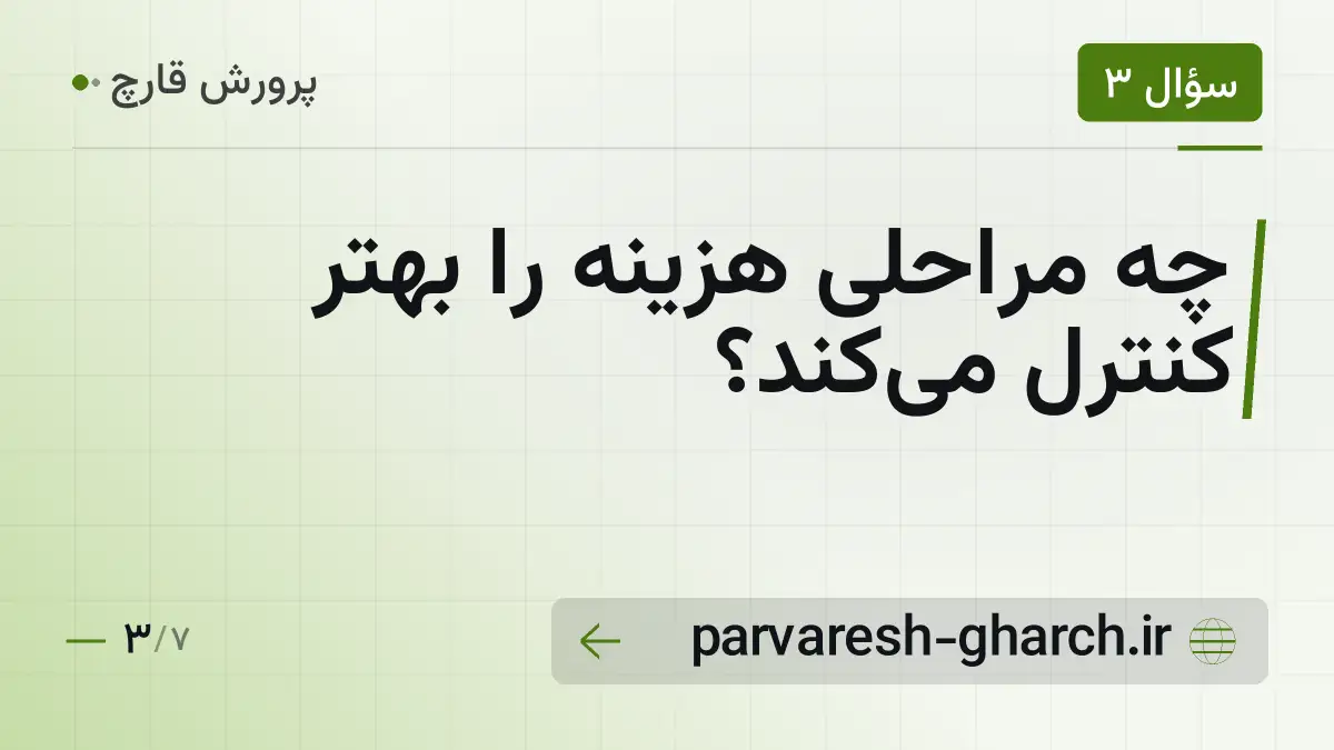 چه مراحلی هزینه را بهتر کنترل می‌کند؟