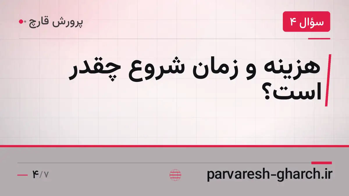 هزینه و زمان شروع چقدر است؟
